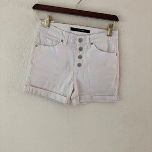 White jean summer shorts